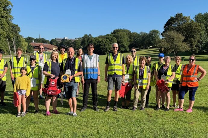 John Williams Heating Funds Defibrillator